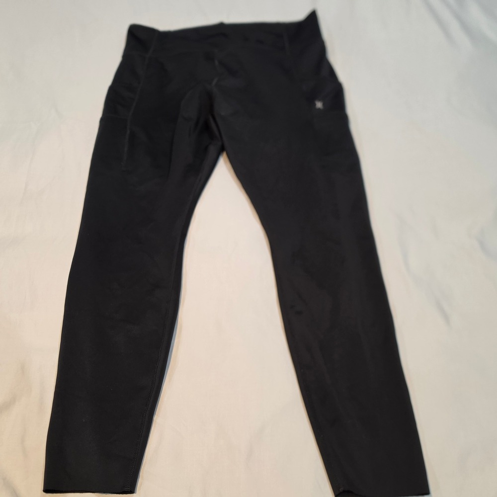 Hurley Leggings Women XL Black Excellent High Waisted Side Pocket Activewear